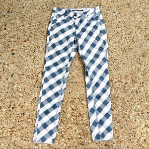 Anthro Daughters of the Liberation Go Getter Checkered Gray Pants Size 00